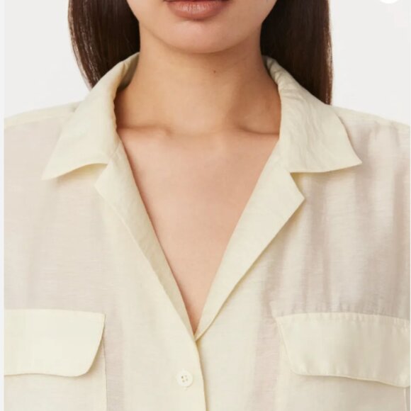 Frank and Oak The Sheer Blouse in Afterglow - Picture 2 of 11